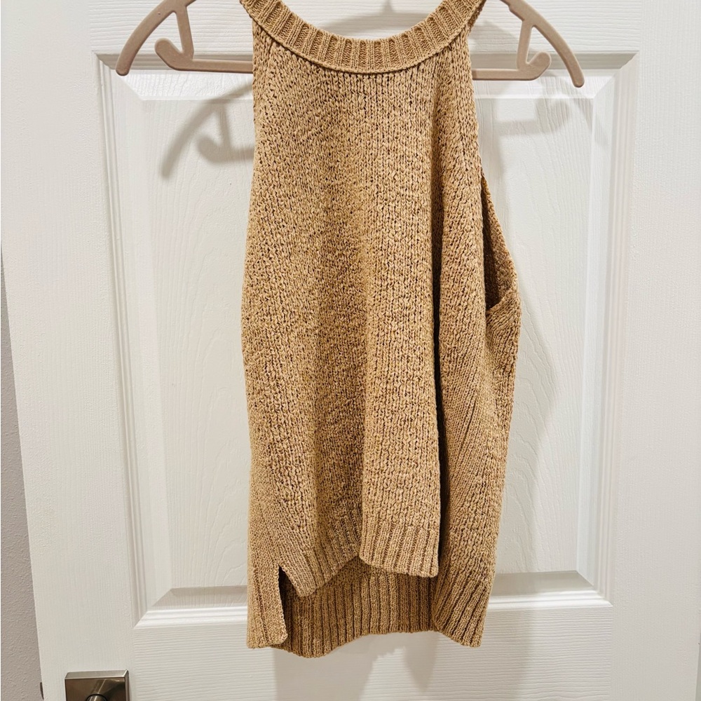 J. Crew Cream Knitted Halter Tank Top size large - Picture 7 of 9